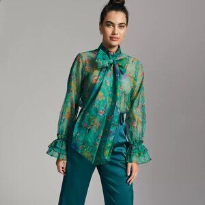 Mynah’s x Anthropologie Reynu Taandon Sheer Bow Blouse – NWT